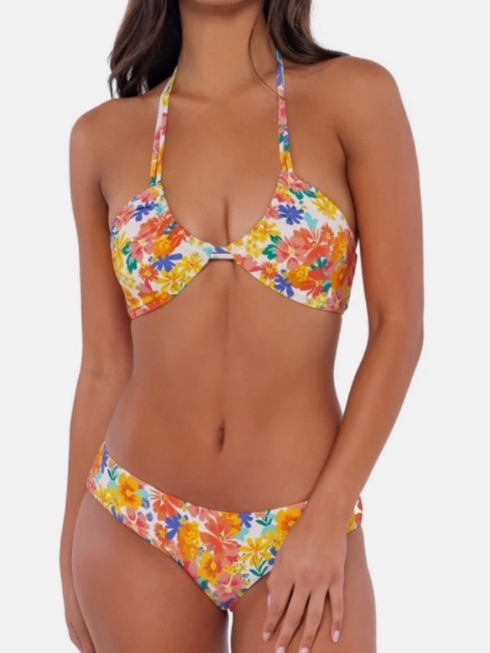 Swim Systems XL Bikini Kendall Convertible Bandeau AND Hazel in Beach Blooms NWT